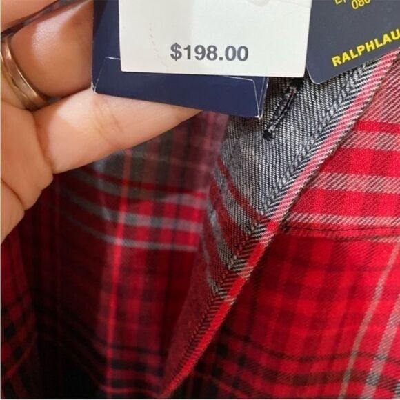 NWT Polo Ralph Lauren Plaid Button Down Maxi Shirt Dress Size 2 - Picture 6 of 9